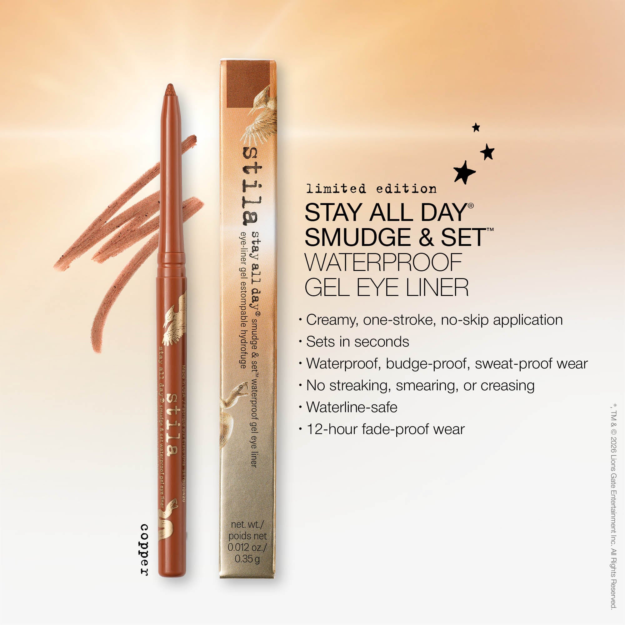 Stay All Day® Smudge & Set™ Waterproof Gel Eye Liner - Copper